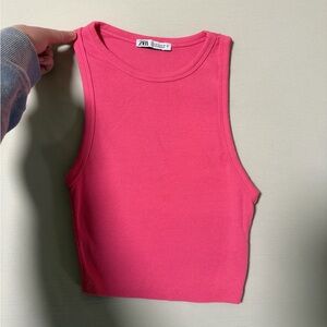 Zara Vibrant Pink Crop Top